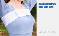 Breast Stabilizer Band Sports Bra Substitute Antimovement Exercise Band Shockproof Adjustable Fit for Women, Athletes, Gym