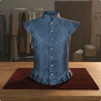 Tudor Performance Vest Sleeveless Tudor Doublet Vest Embossed Metal Buttons