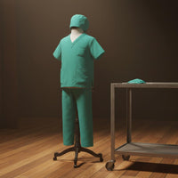 Child Surgeon Role Play Outfit Gender-Neutral Design Young Doctor Costume Set Pretend Play Doctor Kit for Young Children, Halloween, Birthday Parties