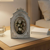 Bowknot Oval Frame Artisanal Finish Ornate Relief Frame Gift Choice