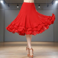 360 Degree Dance Skirt Elastic Waistband Dancewear for Performers