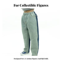 1/6 Scale Doll Jeans Trendy Design 1/6 Scale Jeans Realistic Texture