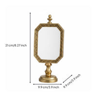 Tabletop Mirror Stand Vintage-Aesthetic Ornate Mirror Stand Reflective