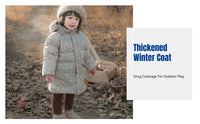 Kids Down Jacket, Thick Warm Hooded Coat, Windproof, Outdoor Skiing, European Style