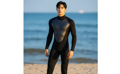 Long Sleeve Full-Body Wetsuit Close-Fitting One-Piece Wetsuit Stretch One Piece Swimsuit Streamlined for Surfers, Divers, Swimmers, Surfing, Snorkeling, Swimming