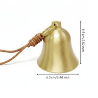 Brass Bell Ornament Polished Shiny Finish Home Decor Gold-Tone Loop