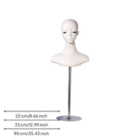 Mannequin Head Stand Hairpiece Stand Round Base for Photography