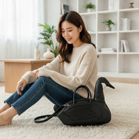 Duck Handbag Sculptural Duck Shaped Purse Novelty Cartoon Bag for Teens