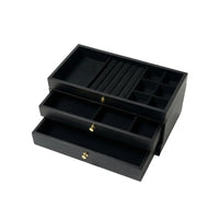 Jewelry Box with Transparent Lid Portable Container Sturdy for Vanity