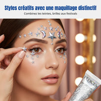 Radiant Gel Brow Crystal, Event Face Sticker, Party Makeup Decor