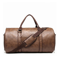 Cylindrical Duffel Bag Detachable Shoulder Strap Garment Travel Side of Bag Zip Closures Convertible Garment Duffel