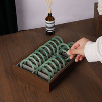 Bracelet Display Tray Soft Lining Bangle Organizer Tray Wooden Frame Jade Bracelet Display Case for Jewelry Sellers, Store Counter, Boutique