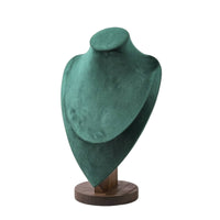 Necklace Display Bust with Wood Base Elegant for Livestreaming