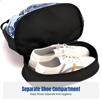 Sports Bag, Swim Bag, Unisex, Dry Wet Separation, Shoe Pocket, Portable, Gym