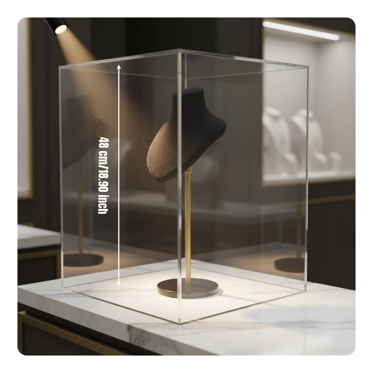 Necklace Display Mannequin Elegant Design Jewelry Bust Display Lightweight