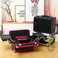 Aluminum Makeup Case Lockable Travel Vanity Box Large Capacity for Hairstylists