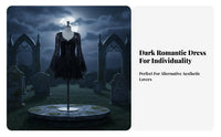 Black Bell Sleeve Dress Vintage Inspired Gothic Mini Dress Heart-Shaped Neckline