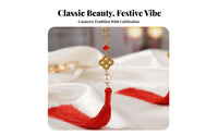 Red Plush Sphere Hair Crown Elegant Design Ancient Design Hair Crown Tassel Headdress Vintage Inspired Festive Headwear
