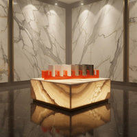 Tile Sample Display Rack Strong Load-Bearing Acrylic Tile Display Stand Slotted Stone Sample Holder Space-Saving Design