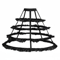 Hooped Petticoat Ruffled Hem Full Shape Slip Skirt Lightweight Transparent
