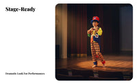Kids Clown Costume Comfortable Kids Clown Costume Set Lightweight Colorful Clown Outfit for Halloween