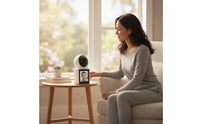 Desktop Visual Communication System with Monitor Single-Button Visual Communication System Camera Two-Way Door Phone for Families, Parents, Elderly, Home