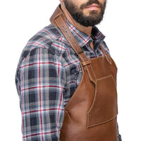 Waterproof Barber Apron With Pockets PU Leather Apron Vintage Design