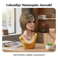 Hairpiece Display Head Form Long-Lasting Female Mannequin Head Glossy Finish