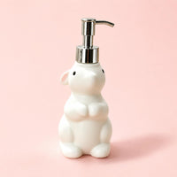 Rabbit-Shaped Dispenser Bottle 180 Ml Rabbit Pump Bottle Glossy White for Sink