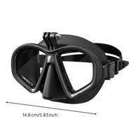Diving Mask with Camera Mount Dual Lens Goggles Soft Silicone for Divers