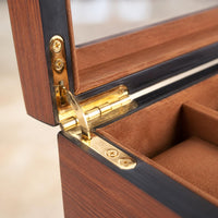 Wooden Watch Box Lined Interior Watch Box Dustproof