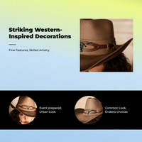 Leather Cowboy Hat, Wide Brim, Western, Sun Protection
