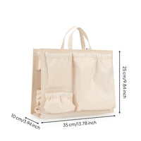 Tote Bag Insert Organizer Wipeable Material Tote Bag Organizer Water-Resistant Handbag Storage Divider for Moms, Travel