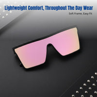 Oversized Punk Sunglasses, Shield Frame, Stylish Protection, Outdoor Cycling, Unisex Edgy Look