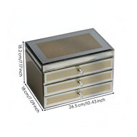 Glass Jewelry Box Luxury Jewelry Organizer Compact Band Earring Necklace Box