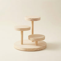 Wood Disc Display Rack Portable Accessory Storage Heavy Duty for Showcase
