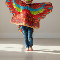 Eagle Wing Cape Role Play Wing Mask Costume Easy to Wear for School Event, Kids