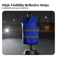 Reflective Safety Vest Lightweight High Visibility Safety Vest Workwear Breathable Quick-Drying for Cyclists, Nighttime, Cycling
