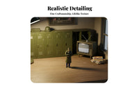 1:64 Scale Miniature Person High Intricacy 1:64 Scale People Figures Overcoat Figure Detailed Painting for Collectors