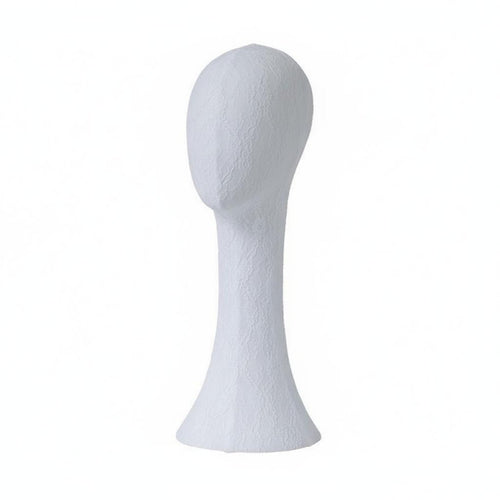 Mannequin Head Stand Lightweight Textile Covered Head Form Linen Finish