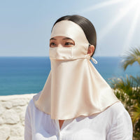 Full Face Sun Cover Skin-Friendly Silk Facial Cover Sunblock 50+ Apparel Accessory for Women