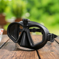Diving Mask with Camera Mount Dual Lens Goggles Soft Silicone for Divers