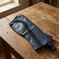 Equestrian Boot Cover Dark Blue Riding Boot Cover Snap Closure