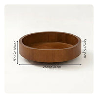 Rotating Storage Tray Wooden Cosmetics Tray 360 Degree Rotation