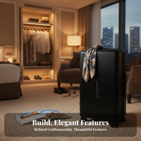 Ridged Hard-Shell Large Capacity Hardside Carry-on Long-Lasting