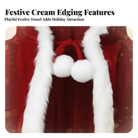 Christmas Velvet Cloak Tie Closure Full-Length Hooded Cloak Soft Texture for Men