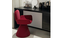 Light Luxury Swivel Vanity Chair Comfortable Cushion Upholstered Makeup Chair Ergonomic Design Household Furniture Soft Breathable Textile for Nail Technicians, Women, Bedroom, Dressing Room, Beauty Salon, Hotel