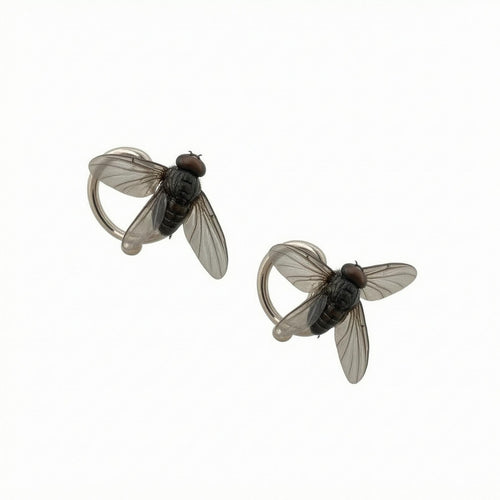 Fly Stud Earrings Detailed Body Jewelry Lightweight