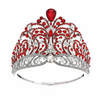 Pageant Crown Premium Quality Alloy Crystal Queen Crown Bridal Tiara Luxury Design Crystal Wedding Tiara Large Teardrop Stone