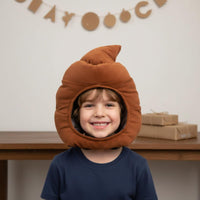 Poop Icon Hat Cute Funny Poop Head Mask Warm for Party, Cosplay, Kids